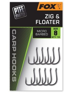 Fox NEW carp hook zig & floater nº6 10unds