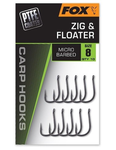 Fox NEW carp hook zig & floater nº8 10unds