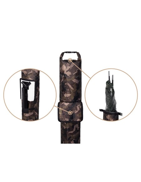 Delphin waterproof landing net case camo