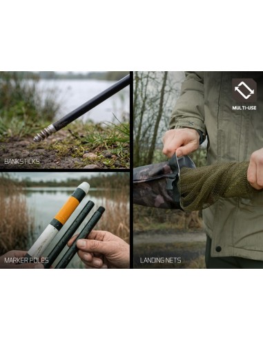 Delphin waterproof landing net case camo