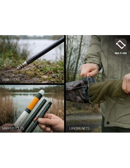 Delphin waterproof landing net case camo