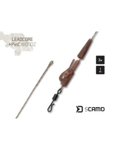 Delphin THE END leadcore camo + clip montados 1m 3unds 2