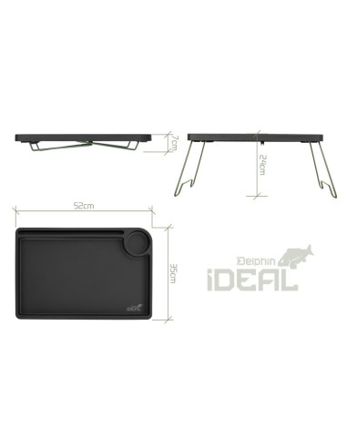 Delphin  carp folding table IDEAL 52x35cm