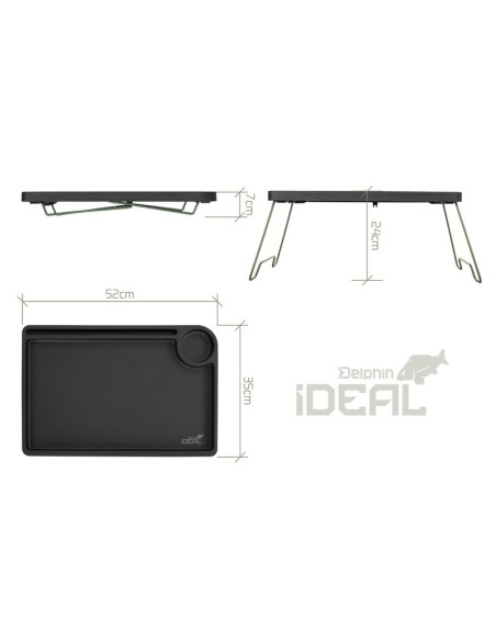 Delphin  carp folding table IDEAL 52x35cm