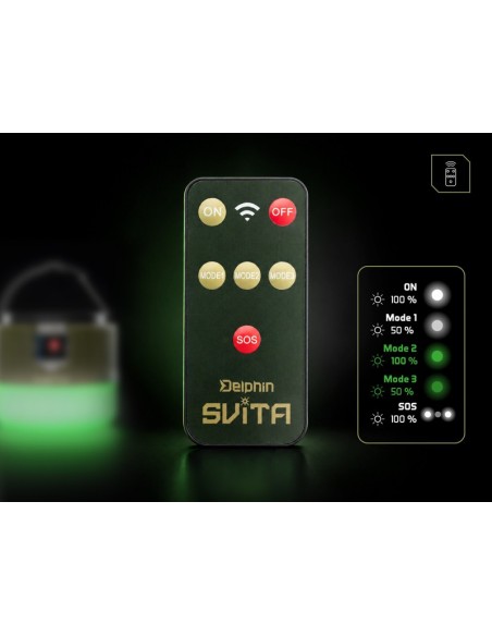 Delphin camping lamp remote SVITA