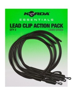 Korda essential lead clip action pack camo green 3unds