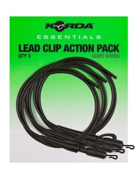 Korda essential lead clip action pack camo green 3unds