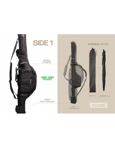 Zfish z-core elite carp holdall 2 rods 10"