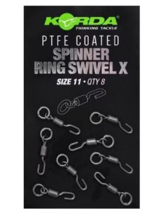 Korda PTFE spinner ring swivel X nº11 8unds