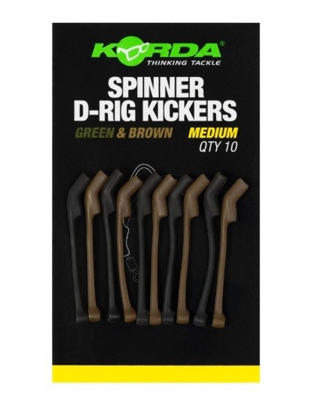 Korda spinner d-rig kickers green/brown medium 10unds