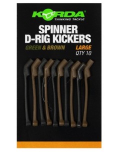 Korda spinner d-rig kickers green/brown large 10unds