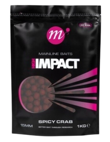Mainline impact boilies spicy crab 15mm 1kg
