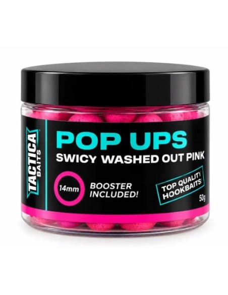 Tactica baits pop-up whased out pink swicy 14mm