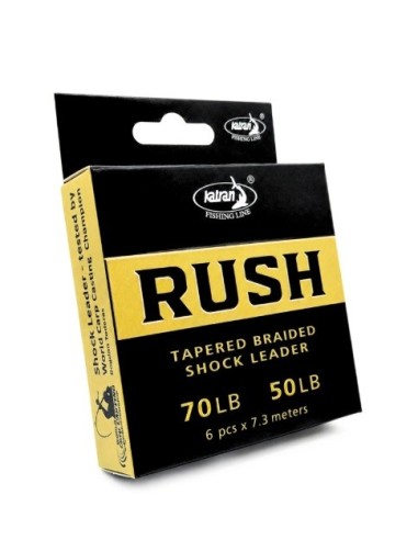 Katran rush tapered shockleader 70lb a 50 lb 7.3m 6unds
