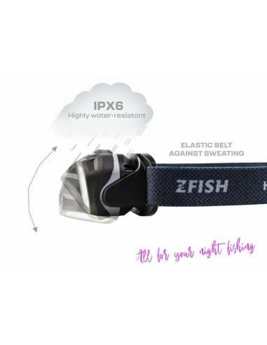 Zfish headlamp helionix uv power 800 lunenes