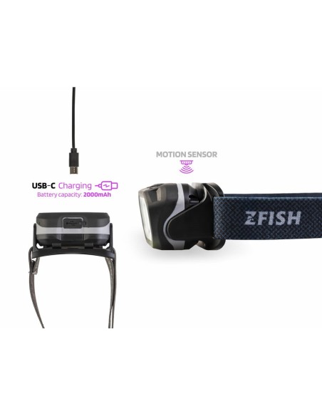 Zfish headlamp helionix uv power 800 lunenes