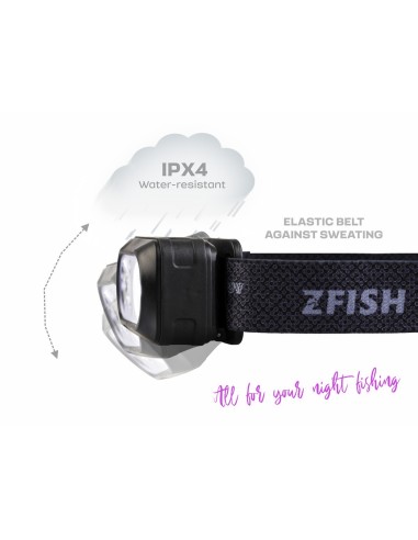 Zfish headlamp zeonix uv power 500 lunenes