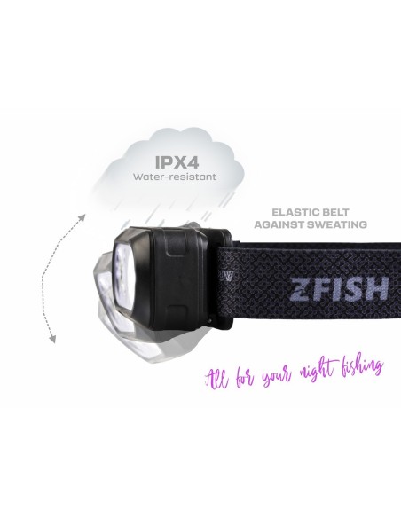 Zfish headlamp zeonix uv power 500 lunenes