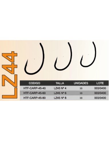 Htf carp anzuelo teflon profesional LZ44 nº8 10unds