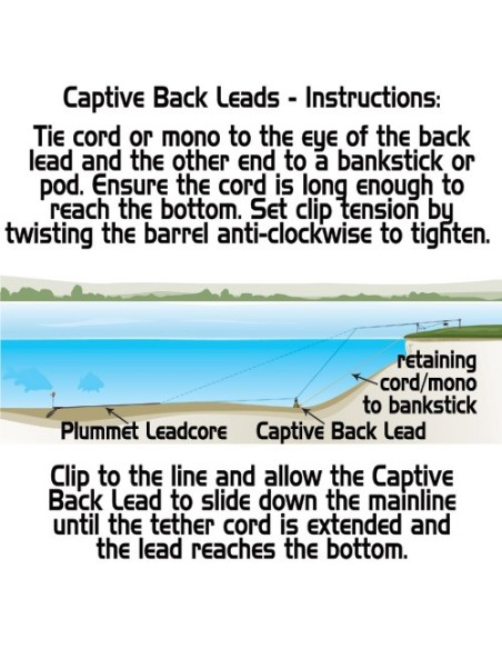 Gardner captive back leads weeb 60g 2uds (color verde)