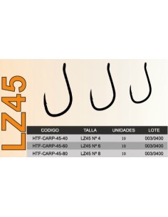 Htf carp anzuelo teflon profesional LZ43 nº8 10unds 2