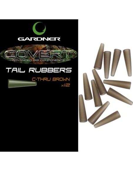 Gardner tail rubbers c-thru green 12uds (verde translúcido)