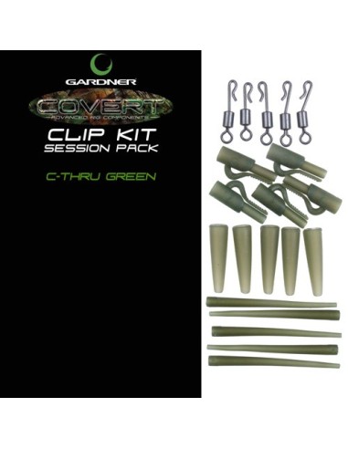 Gardner clip kit session pack c-thru green 20uds