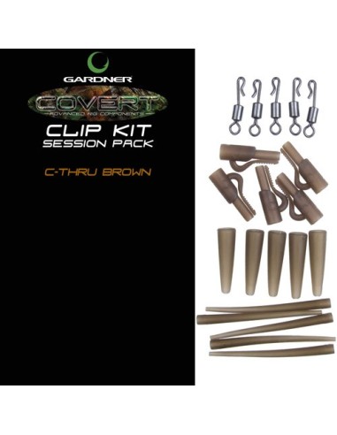 Gardner clip kit session pack c-thru brown 20uds