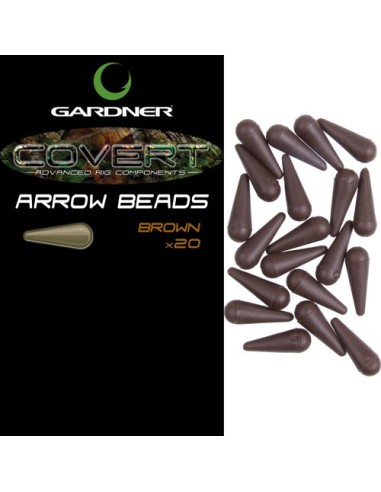 Gardner arrow beads brown 20uds (marrón)
