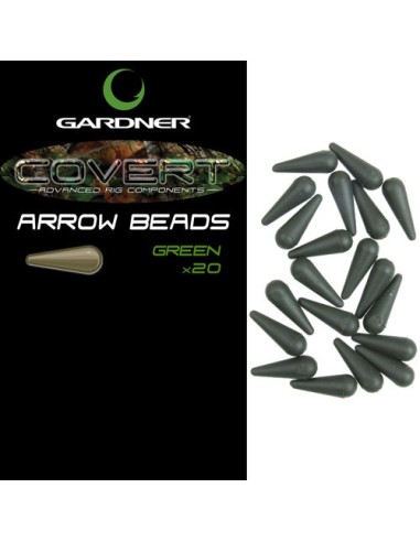 Gardner arrow beads green 20uds (verde)