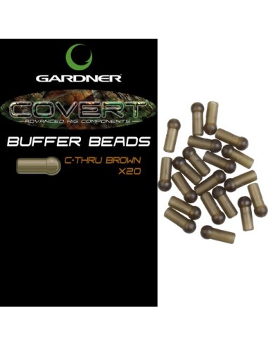Gardner buffer beads c-thru green 20uds (verde translúcido)