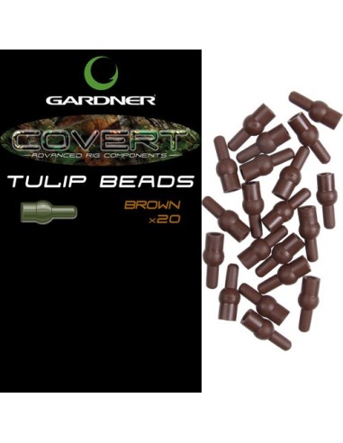 Gardner tulip beads brown 20uds (marrón)