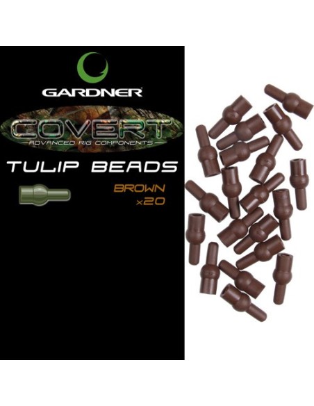 Gardner tulip beads brown 20uds (marrón)