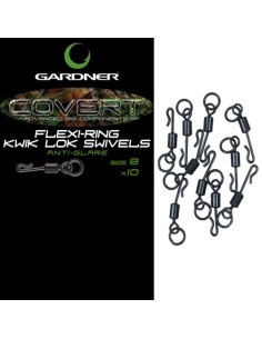 Gardner flexi-ring kwik lok swivels nº8 10uds