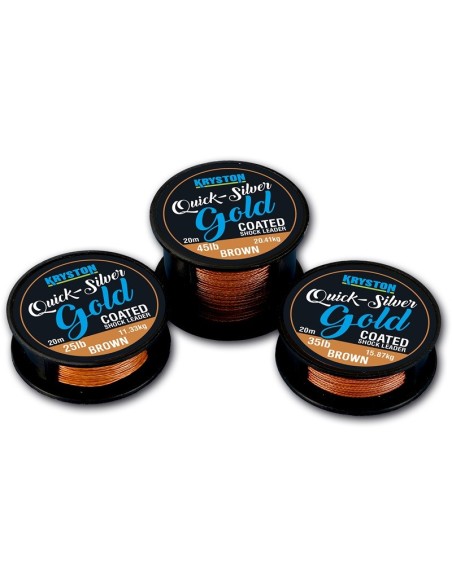 Kryston quicksilver gold shockleader brown 45lb 20m