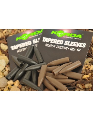 Korda tapered silicone sleeves green 10unds