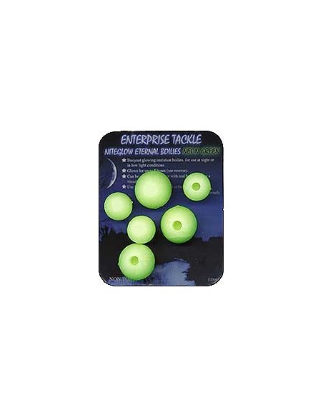 Entreprise niteglow eternal boilies neon green 12mm 15mm 6uds